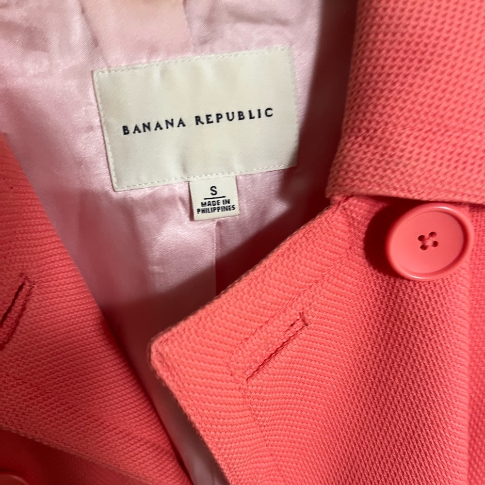 Banana republic Pink dress coat
